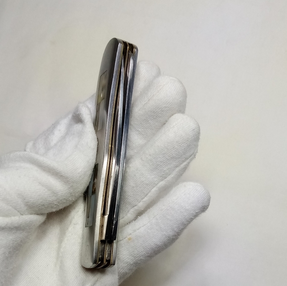 Steel Warrior 2 Blade 440 Stainless Mother of Pearl Inlay Folding Pocket Knife - Picture 15 of 15